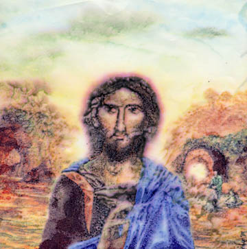Jesus icon (watercolour)